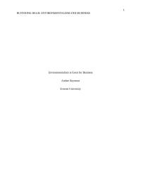 Environmentalism is Great for Business