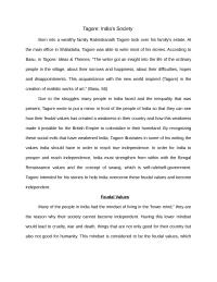 Tagore: India’s Society