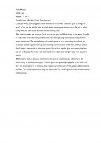 Stats Research Project-Topic Development: Gym