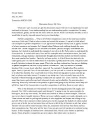 Economics MICRO 2302:  Discussion Essay: My View