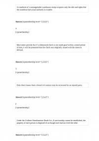 M 565 Quiz 3 A transferee of a