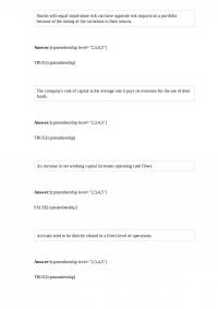 FIN 350 Quiz
