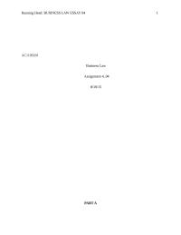 Business law Running Head