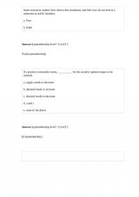 Economics 579 Quiz
