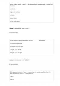 MicroEconomic 783 Quiz 2