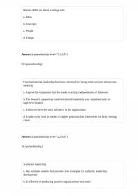 BUS 564 Test Human skills are