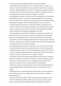 franchising and licensing