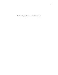 The Viral Hepatitis Epidemic and Its Global Impact