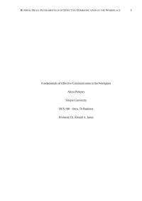 Fundamentals of Effective Communication in the Workplace