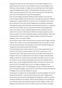 Life of Frederick Douglass