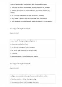 BUSMKT 313 Quiz 2