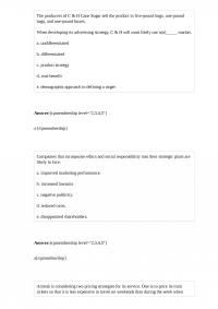 Marketing 145 Quiz 1