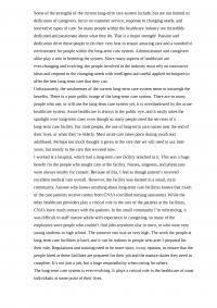 Strengths & Weaknesses of Long Term Care Facilities