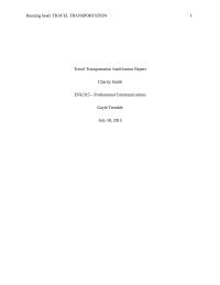 Travel Justification Report