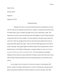 Defining Marriage
