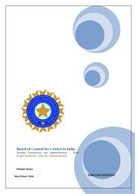BCCI Industry Analysis