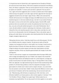 Whistler Corporation Case Study