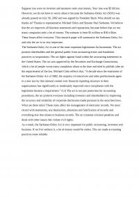 Sarbanes-Oxley Act