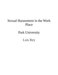 Sexual Harassment Sexual