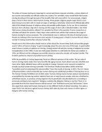 Ethics of Human Cloning Background