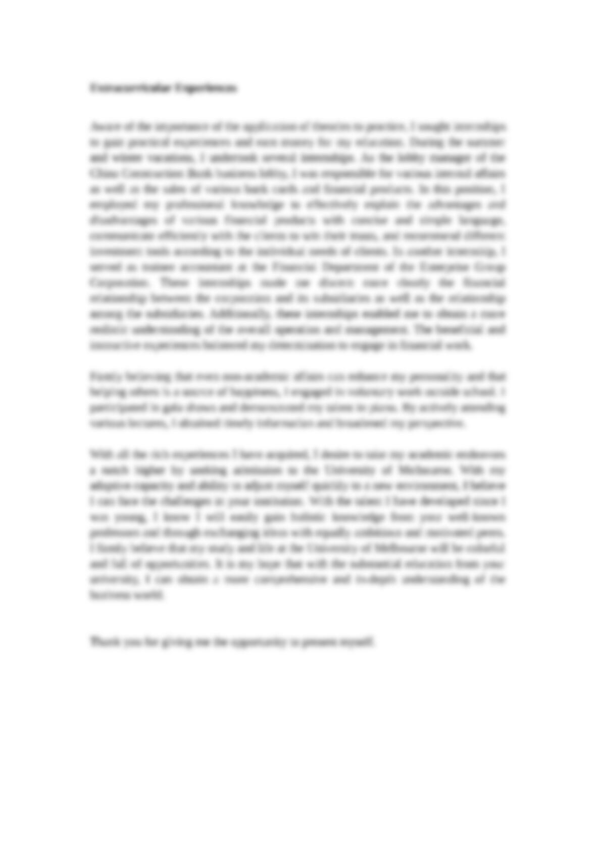 Personal Statement Academic Background Online Studying Solution