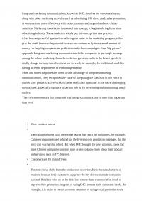 Imc Integrated marketing