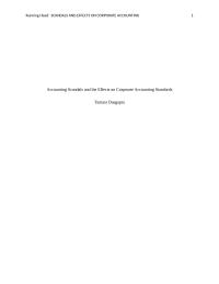 Accounting Scandals and the Effects on Corporate Accounting Standards