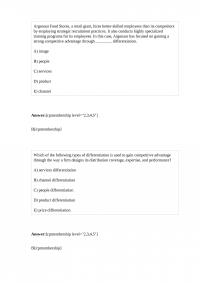 Marketing 398 Quiz 3