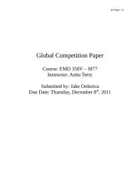 Global Competition: Compare & contrast differences/similarities of educational issues between the three countries (U.S., France, & China)