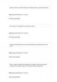 Marketing 809 Quiz 3
