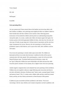 Strict parenting effects