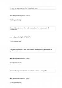 Marketing 545 Quiz 1