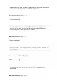 Marketing 462 Quiz