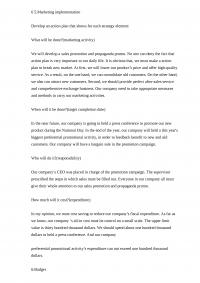 Marketing implementation