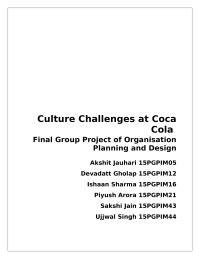 Cultural Changes in Coca Cola