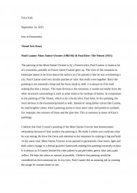 Visual Arts Essay