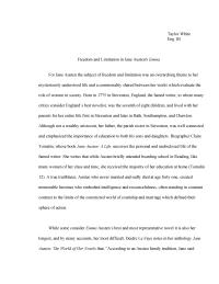 Emma Taylor White Eng 1B Freedom and
