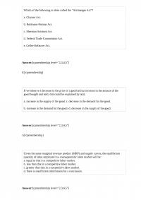 MicroEconomic 395 Quiz 1