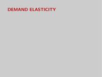 Demand Elasticity