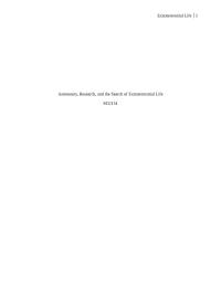 Astronomy, Research, and the Search of Extraterrestrial Life