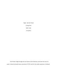 Book Review of Night of Elie Wiesel