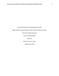 ECONOMIC RENOVATION INCORPORATED BUSINESS MODEL