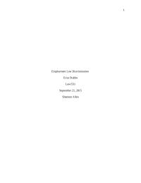 Employment law discrimination