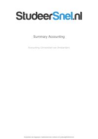 Summary Accounting