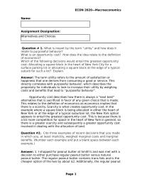 Alternatives and Choices