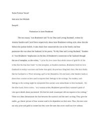 Puritanism in Anne Bradstreet