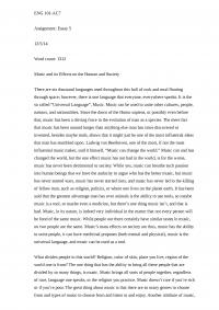 Music and its Effects on the Human and Society