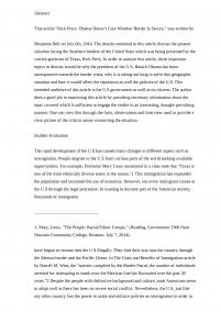 Issue Involving the U.S. border