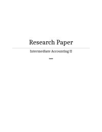 Intermediate Accounting II Research Paper
