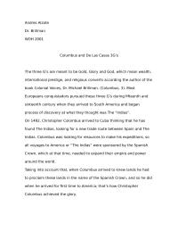 Columbus and De Las Casas 3G’s